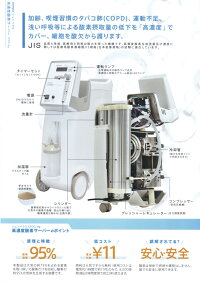 JIS規格医用電気機器酸素濃縮装置に適合