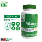 Vitamin C ビタミンC 500mg PureWay-C 60粒 Non-GMO アメリカ製 サプリメント サプリ 健康食品 ビタミン ビタミンサプリメント 健康 米国 お酒をよく飲む方 外食や加工食品が多い方 日差しが気になる方 タバコを吸う方 美容に気をつかう方