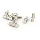 uxcell ダボ 棚受け ガラス板支持 シェルフピン ガラス接続 サポートホルダー 金属 6mmx19mm 8個入り