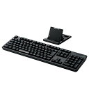 エレコム Bluetooth フルキーボード テンキー付 メンブレン式 スタンド付 マルチペアリング対応 iPad Surface ブラック TK-FBM112...