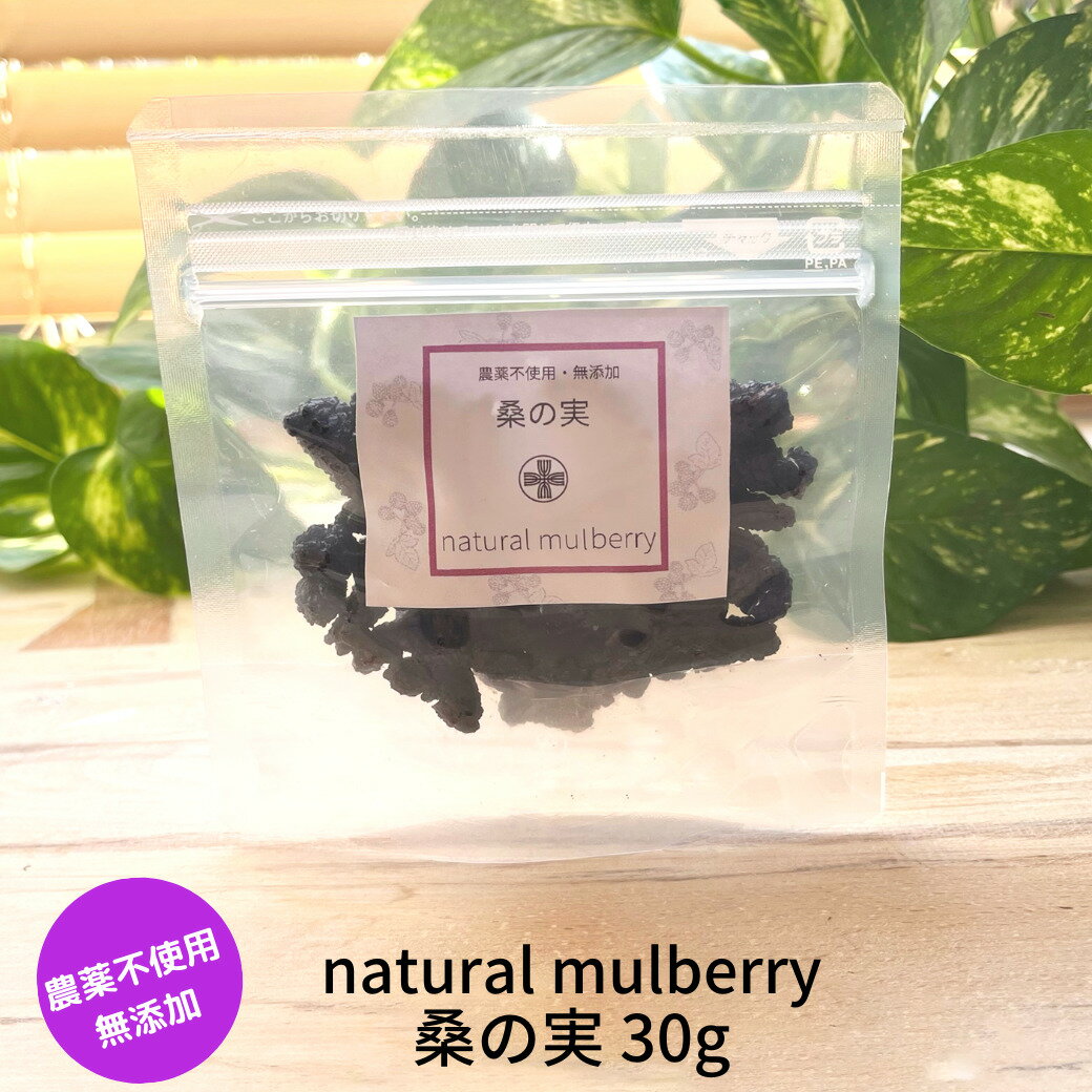 新発売 無農薬 桑の実 マルベリー natural mulberry 30g 無添加 砂糖不使用 送料無料 鉄分 アントシアニン ビタミン 桑椹