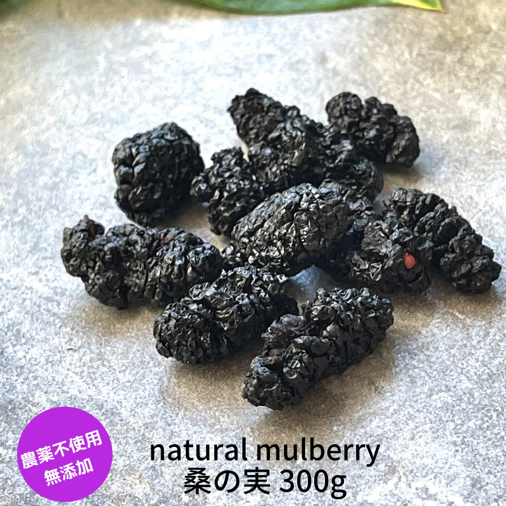 【クーポン配布中】無農薬 桑の実 マルベリー natural mulberry 300g 砂糖不使用 送料無料 鉄分 アントシアニン ビタミン 桑椹
