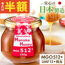 【半額クーポンで2740円 / 12個までOK】日本製造 マヌカハニー MGO512+ 250g UMF15+相当 送料無料 国内 ガラス瓶 非加熱 ニュージーランド マヌカ マヌカハニー umf 15 喉 痛み 安全 正規品 UMF 15+ クリスマス ギフト 子供 歯にマヌカ口腔ケア ヘルスキー