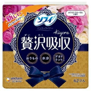 6個セット ユニ・チャーム ソフィ Kiyora 贅沢吸収 ホワイトフローラル ふつう 14cm 62コ入