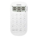 時計付電卓バイブタイマー ホワイト CL-133WT