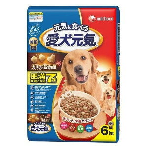 ユニ・チャーム 　 愛犬元気 肥満が気になる7歳以上用 ささみ・ビーフ・緑黄色野菜・小魚入り 　6kg 4520699687604※メーカー都合によりパッケージ、デザインが変更となる場合がございます