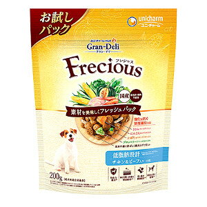 【今ならプレゼント付き】18個セット ユニ・チャーム グラン・デリ フレシャス アダルト成犬用 低脂肪設計 チキン＆ビーフ入り 200g 4520699618738※メーカー都合によりパッケージ、デザインが変更となる場合がございます