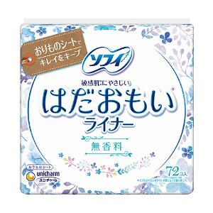 ユニ・チャーム ソフィ はだおもいライナー 無香料 14cm 72コ入