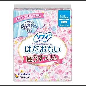 ユニ・チャーム ソフィ はだおもい 極うすスリム 多い昼～ふつうの日用 羽なし 21cm 42コ入