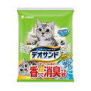 【ポイント2倍】【3980円以上送料無料】ユニチャーム デオサンドオシッコのあとに香りで消臭する砂ナチュラルソープの香り5L【デオサンド】※メーカー都合によりパ...