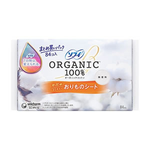 ユニ・チャーム ソフィ おりものシート オーガニックコットン 無香料 14cm 84コ入