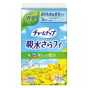 ユニチャーム　チャームナップ吸水さらフィパンティライナー消臭タイプ34枚【チャームナップ】※メーカ..