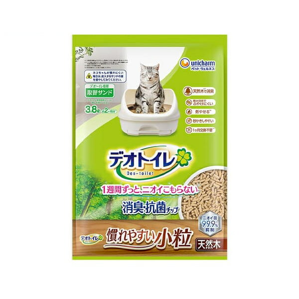 ユニ・チャーム デオトイレ消臭・抗菌チップ天然木 慣れやすい小粒 3.8L 4520699032961 ※メーカー都合によりパッケージ、デザインが変更となる場合がございます