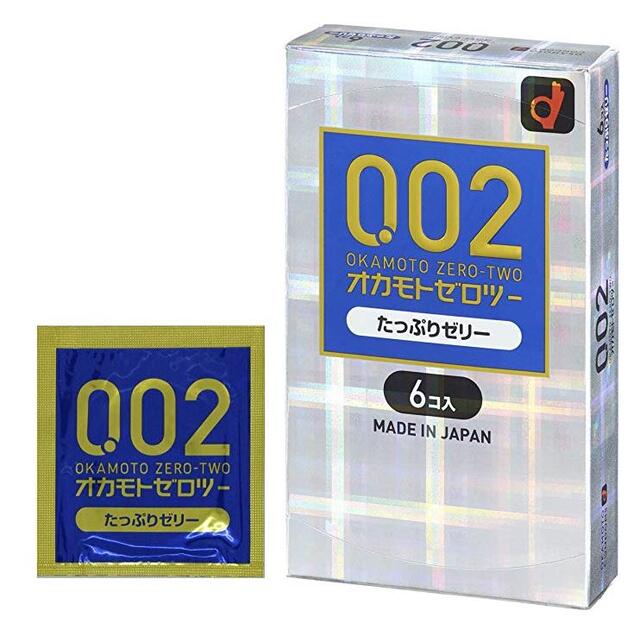 オカモトゼロツー0.02 たっぷりゼリー 1箱6コ入 コンドーム 避妊具 スキン