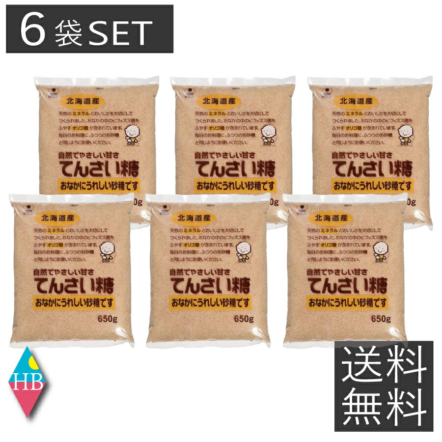 送料無料 ホクレン てんさい糖 650g ×6袋