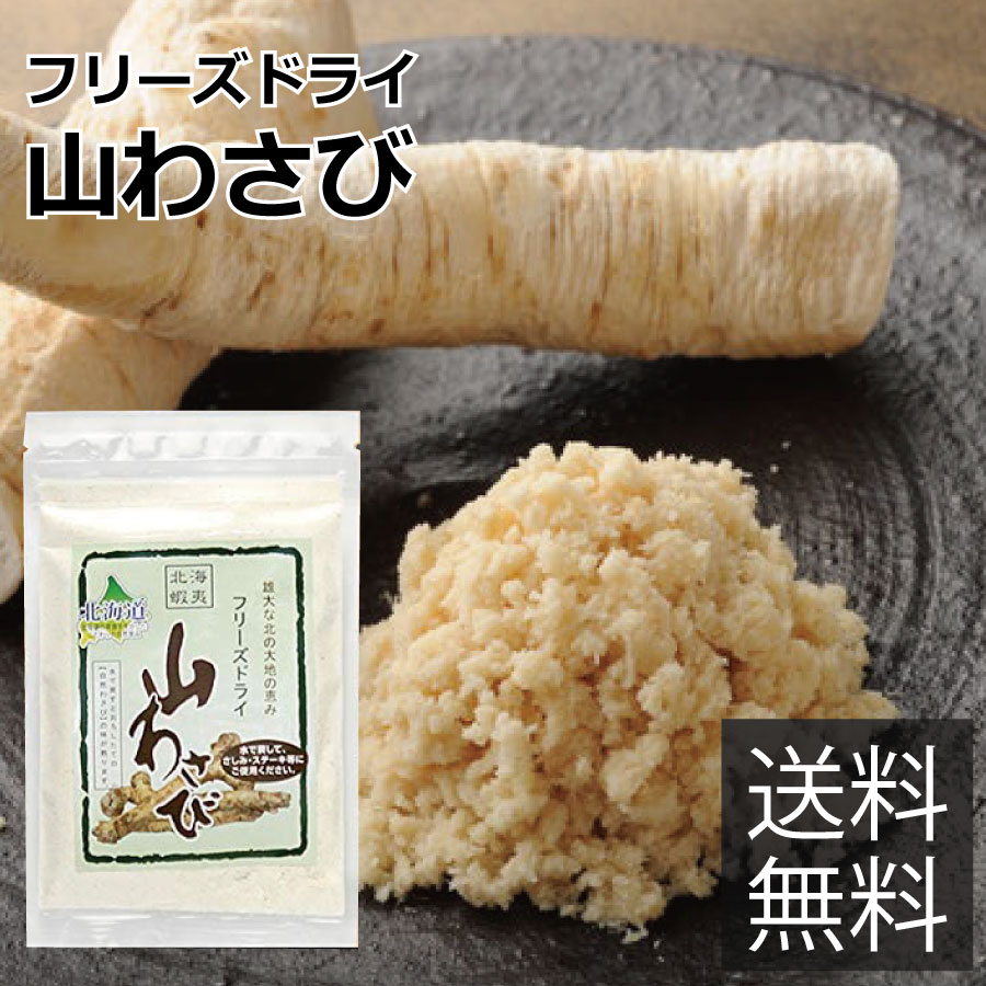 北海蝦夷 山わさび 18g（フリーズドライ・粉末タイプ）【メール便 送料無料】TKSタングロン