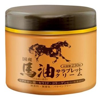 『馬油サラブレッドクリーム（ジャータイプ）230g』　大人気の「馬油」配合 濃密処方の大容量保湿クリーム 美容クリーム 馬油クリーム ..