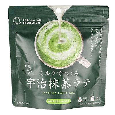 つぼ市製茶本舗 ミルクでつくる宇治抹茶ラテ 100g　抹茶オレ 無添加 ラテ 豆乳 牛乳 京のおだし 豆乳ラテ