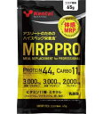 「ケンタイ MRP PRO ココア風味 65g」は、ホエイ・カゼインのWたんぱくに、カーボ(ぶどう糖・ショ糖)などを配合したアスリートのためのハイスペックなプロテインパウダーです。 ホエイ・カゼインのWたんぱくに、カーボがトレーニング後の体にエネルギーを補給、さらにグルタミン、アルギニン、クレアチン、11種のビタミン、カルシウム、亜鉛を配合しました。 【 内容量 】 65g。粉末。個包装。 【 味 】 ココア風味。 【 お召し上がり方 】 お水や牛乳などに混ぜてお召し上がりください。 プロテインシェイカーを使用するとよく混ざり、お召し上がりやすくなります。 濃くなり過ぎると感じた場合は、1袋を2回などに分けてお召し上がりください。 【 おすすめタイミング 】 食事替わり。食間。トレーニング後。 【 栄養成分表示（製品65gあたり）】 エネルギー 260kcal たんぱく質 44.7g 脂質：4.1g 炭水化物 11.0g 食塩相当量 0.25g カルシウム 240mg、マグネシウム 50mg、 鉄 2.4mg、亜鉛 7.8mg、ビタミンA 128μg、 ビタミンB1 0.14mg、ビタミンB2 0.68mg、ビタミンB6 0.17mg、ビタミンB12 3.8μg、ビタミンC 22mg、ビタミンD 2.2μg、 ビタミンE 1.8mg、ナイアシン 2.6mg、パントテン酸 1.8mg、葉酸 200μg、 クレアチン 2,000mg、 アルギニン 4.1g、 遊離※アルギニン 3.0g、リジン 2.9g、ヒスチジン　0.7g、フェニルアラニン　1.4g、チロシン　1.0g、 ロイシン　3.4g、イソロイシン　1.9g、メチオニン　0.7g、バリン　1.9g、アラニン　1.6g、グリシン　0.6g、 プロリン　2.3g、グルタミン酸　8.8g、遊離※グルタミン 3.0g、セリン 1.7g、スレオニン 2.2g、 アスパラギン酸 3.4g、トリプトファン 0.5g、シスチン 0.7g。 ※遊離とは、 1袋に配合しているそれぞれのアミノ酸の量で、アルギニン、グルタミン酸の数値にそれぞれ含まれます。 グルタミンは、グルタミン酸として分析表示されます。 【 原材料 】 乳清（ホエイ）たんぱく、ココアパウダー、乳たんぱく、ぶどう糖、クレアチンモノハイドレイト、砂糖、乳糖、 食用精製加工油脂、コーンシロップ、酵母（亜鉛含有）、有胞子性乳酸菌/L-グルタミン、L-アルギニン、甘味料 （アスパルテーム・L-フェニルアラニン化合物、ステビア、甘草）、増粘多糖類、クエン酸カリウム、乳化剤、カゼインNa、酸化防止剤（トコフェロール）、香料、V.C、ナイアシン、V.E、パントテン酸Ca、V.B2、葉酸、V.B6、V.B1、V.A、V.B12、V.D（一部に乳成分含む）。