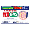 ★出荷日数目安 こちらの商品は、通常3〜4営業日で出荷となります。 商品名 【第3類医薬品】 ガスピタンa　18錠　【小林製薬】 内容量 18錠 使用上の注意 ■相談すること 1．次の人は服用前に医師、薬剤師又は登録販売者に相談すること （1）医師の治療を受けている人 （2）薬などによりアレルギー症状を起こしたことがある人 2．服用後、次の症状があらわれた場合は副作用の可能性があるので、直ちに服用を中止し、この箱を持って医師、薬剤師又は登録販売者に相談すること ［関係部位：症状］ 　皮ふ：発疹・発赤、かゆみ 3.服用後、次の症状があらわれることがあるので、このような症状の持続又は増強が見られた場合には、服用を中止し、この箱を持って医師、薬剤師又は登録販売者に相談すること 　下痢 4.2週間位服用しても症状がよくならない場合は服用を中止し、この箱を持って医師、薬剤師又は登録販売者に相談すること 効能・効果 整腸（便通を整える）、腹部膨満感、軟便、便秘 用法・用量 大人（15歳以上）1回1錠。 1日3回、食前又は食間にかみ砕くか口中で溶かして服用してください（15才未満は服用しないこと） 用法に関してのご注意 （1）定められた用法・用量を厳守すること （2）本剤は必ず、かみ砕くか、又は口中で溶かして服用すること ●食間とは「食事と食事の間」を意味し、食後約2〜3時間のことをいいます 成分・分量 ［1日量（3錠）中］ 成分：分量 ラクトミン(フェカリス菌)：24mg ラクトミン(アシドフィルス菌)：54mg ビフィズス菌：24mg セルラーゼAP3：180mg ジメチルポリシロキサン：180mg 添加物 ラクチトール、セルロース、無水ケイ酸、クロスCMC-Na、ステアリン酸マグネシウム、CMC-Na、香料 薬効分類 整腸薬 剤形 錠剤 保管・取り扱いの注意 （1）直射日光の当たらない湿気の少ない涼しい所に保管すること （2）小児の手の届かない所に保管すること （3）他の容器に入れ替えないこと（誤用の原因になったり品質が変わる） ※錠剤の取り出し方 錠剤の入っているPTPシートの凸部を指先で強く押して、裏面のアルミ箔を破り、取り出して服用すること（誤ってそのまま飲み込んだりすると食道粘膜に突き刺さる等思わぬ事故につながる） お問合せ先 会社名：小林製薬株式会社 問い合わせ先：お客様相談室 電話：0120-5884-01 受付時間：9：00〜17：00（土・日・祝日を除く） 使用期限 使用期限まで90日以上ある医薬品をお届けします メーカー名 小林製薬 ブランド ガスピタン 製造国 日本 ★医薬品の販売について★ 広告文責：株式会社健人　電話番号　048-252-3939 区分：医薬品 サブカテゴリー：　医薬品分類 > 第3類医薬品 関連ワード：　整腸薬/腹部膨満感/軟便/便秘 こちらの商品もおすすめ ガスピタンa　36錠 添付文書 ガスピタンa　18錠　【小林製薬】 ページトップへ【第3類医薬品】 ガスピタンa　18錠　【小林製薬】 「小林製薬　ガスピタンa　18錠」は、消泡剤（ジメチルポリシロキサン）が胃や腸内に発生したガスだまりをつぶし、おなかのガスだまり（膨満感）を改善します。3種類の乳酸菌が、おなかの調子を整えます。消化酵素（セルラーゼAP3）が食物繊維を分解し、ガスの発生を抑えます。 【ご注意】　こちらの商品は第3類医薬品です。必ず、使用上の注意（してはいけないこと・相談すること）をご確認の上お買い求めください。