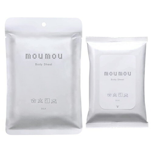 ★出荷日数目安 こちらの商品は、通常3〜4営業日で出荷となります。 商品名 moumou　ムームー　ボディシート　シルク　12枚入　【大香】 内容量 12枚入り メーカー名 大香 ブランド moumou(ムームー) 素材・原材料・成分 水、エタノール、DPG、ヒアルロン酸Na、クエン酸、クエン酸Na、ベントナイト、シリカ、香料、 PEG-40水添ヒマシ油、PPG-26ブテス-26、フェノキシエタノール、メチルパラベン、エチルパラベン ご使用方法 表面のシールのOPENのところから開封し、1枚ずつ取り出してお使いください。 シートの乾燥を防ぐため、使用後はシールをしっかり閉めてください。 原産国または製造国 日本 広告文責：株式会社健人　電話番号　048-252-3939 区分：健康グッズ サブカテゴリー：　エチケットグッズ こちらの商品もおすすめ moumou　ムームー　ボディシート　コットン　12枚入 moumou　ムームー　ボディシート　リネン　12枚入 moumou ムームー ご注意 ●本品は人体用汗ふきシートです。 ●お肌に異常が生じていないかよく注意してご使用ください。 ●化粧品がお肌に合わないとき即ち次のような場合には使用を中止してください。 そのまま使用を続けますと、症状を悪化させることがありますので、皮膚科専門医等にご相談ください。 （1）使用中に赤み、はれ、かゆみ、刺激、色抜け（白斑等）や黒ずみ等の異常があらわれた場合。 （2）使用したお肌に直射日光があたって上記のような異常があらわれた場合。 ●傷、湿疹等異常のある部位には使わないでください。 ●粘膜への使用は避け、除毛直後やお肌に傷のあるときは使わないでください。 ●肌がアルコールに弱い方、乳幼児は使用しないでください。 ●液が目に入らないようご注意ください。 ●家具、電化製品等は拭かないでください。 ●シミや変色、変形などの恐れがありますので、家具や衣類などにシートをつけないようにご注意ください。 　衣類にパウダーがついたときは洋服ブラシなどで落としてください。 ●使用後はフタ（シール）をしっかり閉めてください。 ●強く押されると液がしみ出る場合があります。 ●火気、高温、低温、多湿、直射日光を避け、お子様やペットの手の届かない場所で使用・保管してください。 ●シートは水には溶けませんので、水洗トイレ等に流さないでください。 ●開封後はなるべくお早めにお使いください。 moumou　ムームー　ボディシート　シルク　12枚入　【大香】 ページトップへmoumou　ムームー　ボディシート　シルク　12枚入　【大香】 「moumou　ムームー　ボディシート　シルク　12枚入」は、ファブリックの清潔感のある香りで汗をふき取れるmou mouボディシートです。パウダーINタイプでサラサラな爽快感が続きます。使い心地にこだわり、ふんわり伸縮シートを採用。外装袋入りでプチギフトにも。 シルク：光沢が美しいシルクをイメージさせる優しくパウダリーで艶やかな香り。