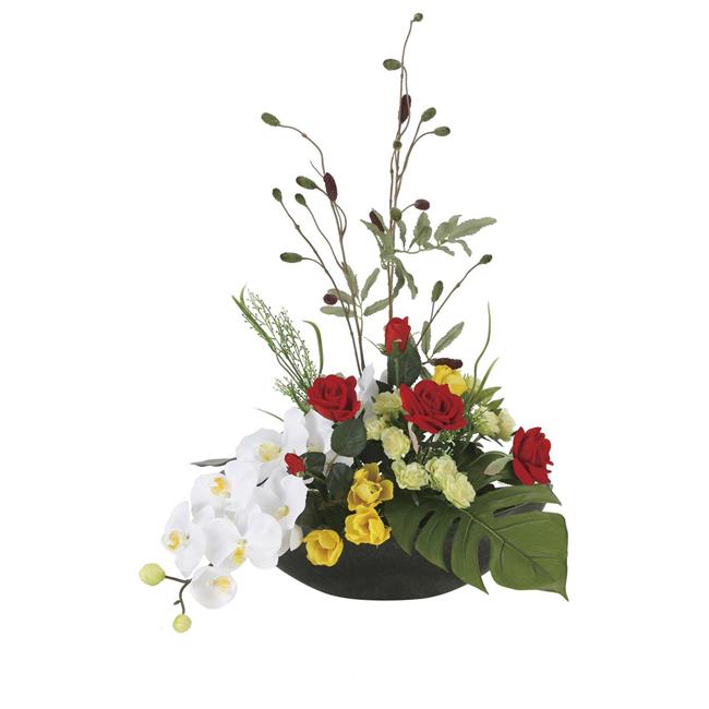 光の楽園(2025年版) 華やか 品番：923K90 高さ：59cm - アートクリエイション [光触媒/人工観葉植物]