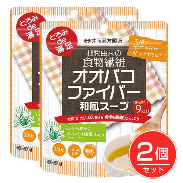 井藤漢方 とろみde満足 オオバコファイバー 和風スープ 120g×2個セット - 井藤漢方製薬