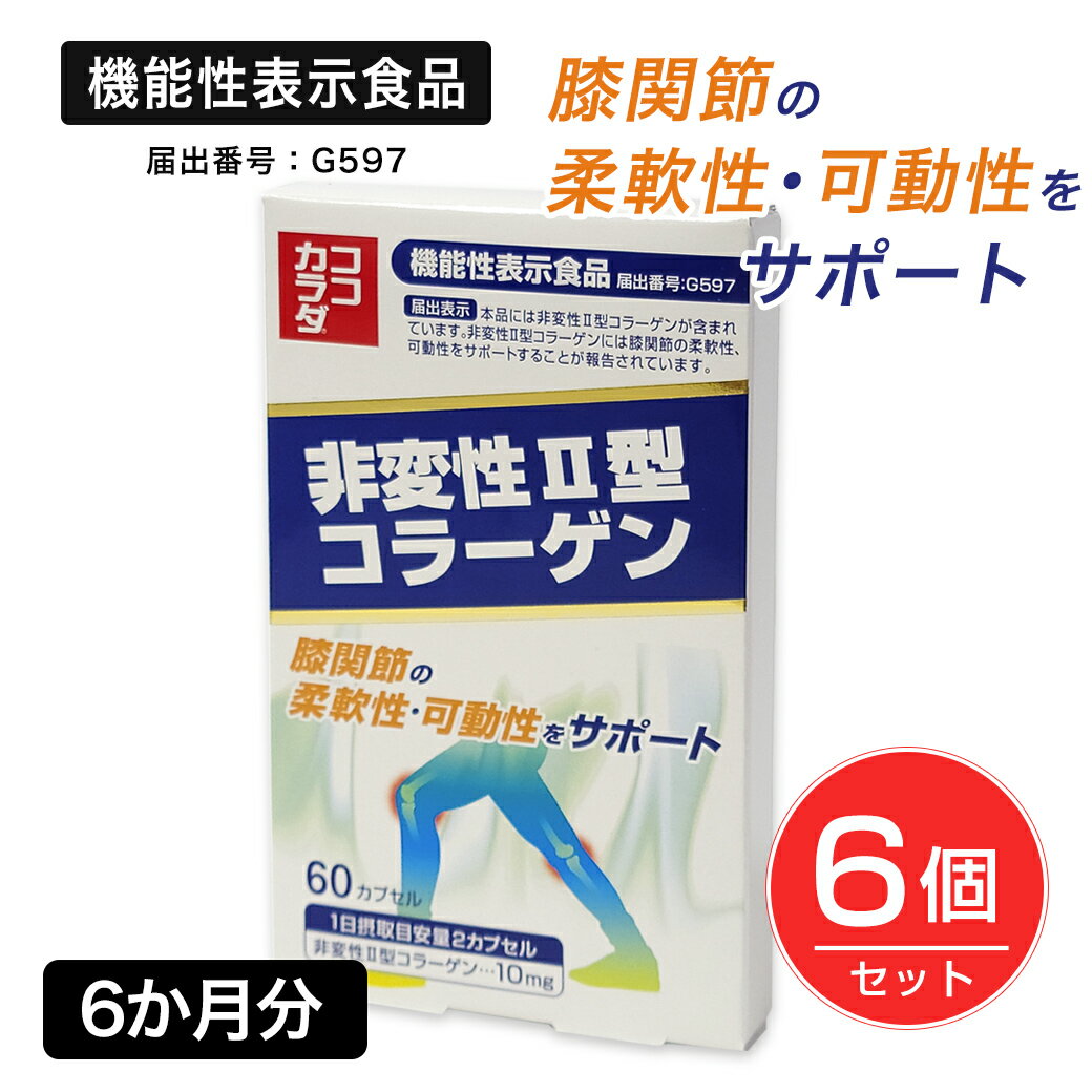 ココカラダ 非変性2型コラーゲン [機能性表示食品] 60カプセル×6個セット - コーワリミテッド [関節/柔軟性]