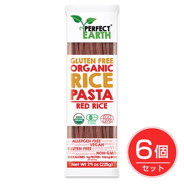パーフェクトアース オーガニックライスパスタ 赤米 225g×6個セット - ディーエム広告社