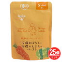 オーガニックベビーフード 有機かぼちゃと有機にんじんのペースト 5カ月頃から 80g×25袋 - かごしま有機生産組合