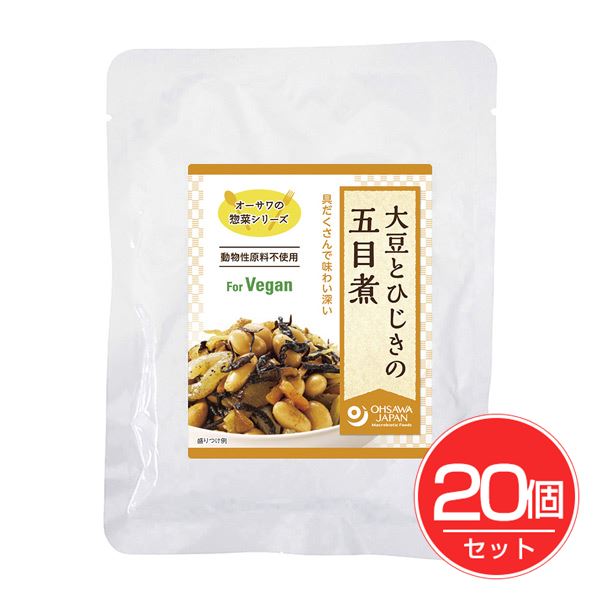 オーサワジャパン オーサワの惣菜シリーズ 大豆とひじきの五目煮 100g×20個セット - オーサワジャパン