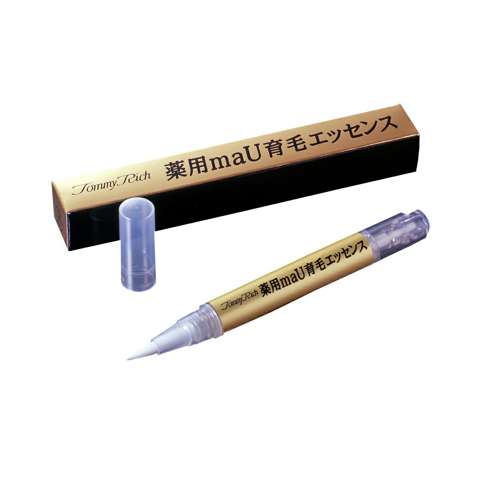 商品名 トミーリッチ 薬用maU育毛エッセンス 名称 育毛エッセンス 医薬部外品 内容量 2mL 成分 ＜有効成分＞グリチルリチン酸2K、D-パントテニルアルコール、センブリ抽出リキッド、ヒノキチオール＜その他の成分＞POE硬化ヒマシ油、ゲラニオール変性アルコール、ベタイン、濃グリセリン、ヒアルロン酸Na-2、カルボキシビニルポリマー、ポリアクリル酸Na、水酸化K、ニンジンエキス、エタノール、オウレンエキス、ジオウエキス、ビワ葉エキス、BG、ダイズエキス、精製水 ご使用方法 一日2回程度、薄毛の気になる部分を清潔にした後でお使いください。 ご注意 ●使用中や使用後に赤み、はれ、かゆみ、刺激、色抜け（白斑等）や黒ずみ等の異常が現れた時は、使用を中止し、皮膚科専門医等へご相談されることをおすすめします。 ●傷、はれもの、湿疹等異常のある部位にはご使用にならないでください。 ●お肌に異常が生じていないかよく注意してご使用ください。 ●使用後はしっかりキャップをしめてください。 ●乳幼児の手の届かないところに保管してください。 ●極端に高温又は低温の場所、直射日光のあたる場所には保管しないでください。 ※効果・使用感には個人差があります。 すべての方に効果を保証するものではありません。 ※メーカー都合により商品のリニューアル・変更及び原産国の変更がある場合があります。 広告文責 株式会社MAHOインターナショナル　047-392-4884 メーカー名 ハイリッチ株式会社　03-5823-4791 区分 日本製・化粧品/育毛エッセンス