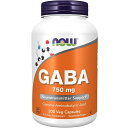 【送料無料】 ナウフーズ ギャバ 750mg ベジカプセル 200粒 NOW GABA 750mg 200Veg Capsules