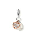 チャーム トーマス・サボ THOMAS SABO アクセサリーハート 淡水パール シルバー925 ピンクゴールド金メッキ CZ キーホルダー レディース 090...