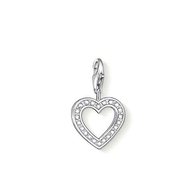 チャーム トーマス・サボ THOMAS SABO アクセサリーハート オープンハート シルバー925 CZ キーホルダー レディース 0018-051-14 正...