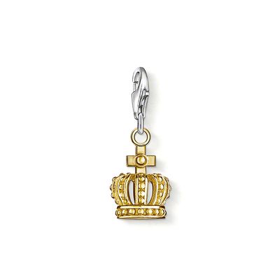 チャーム トーマス・サボ THOMAS SABO アクセサリー王冠 クラウン シルバー925 イエローゴールド金メッキ キーホルダー レディース 0945-41...