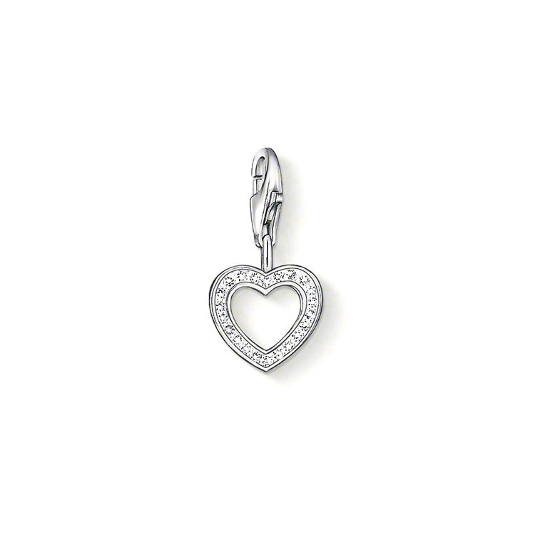 チャーム トーマス・サボ THOMAS SABO アクセサリーハート オープンハート シルバー925 CZ キーホルダー レディース 0930-051-14 正...