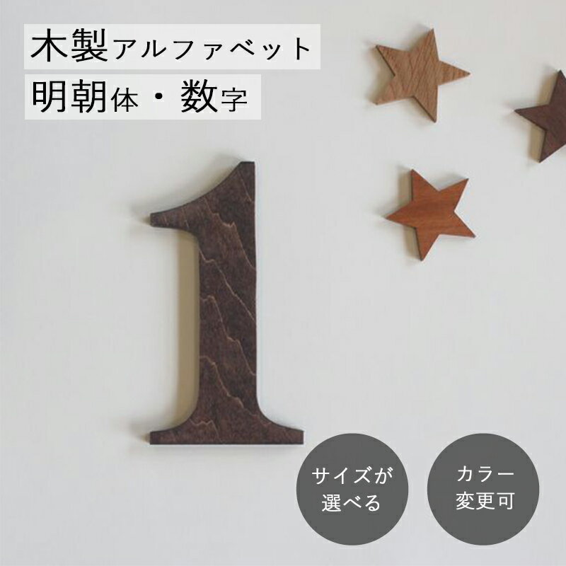 ナンバー 木製 オブジェ 明朝体 数字 文字 ウッド レター 英語 イニシャル ウォールデコ 置物 結婚式 記念日 誕生日 デコレーション 海外インテリア 看板 ウエルカムボード