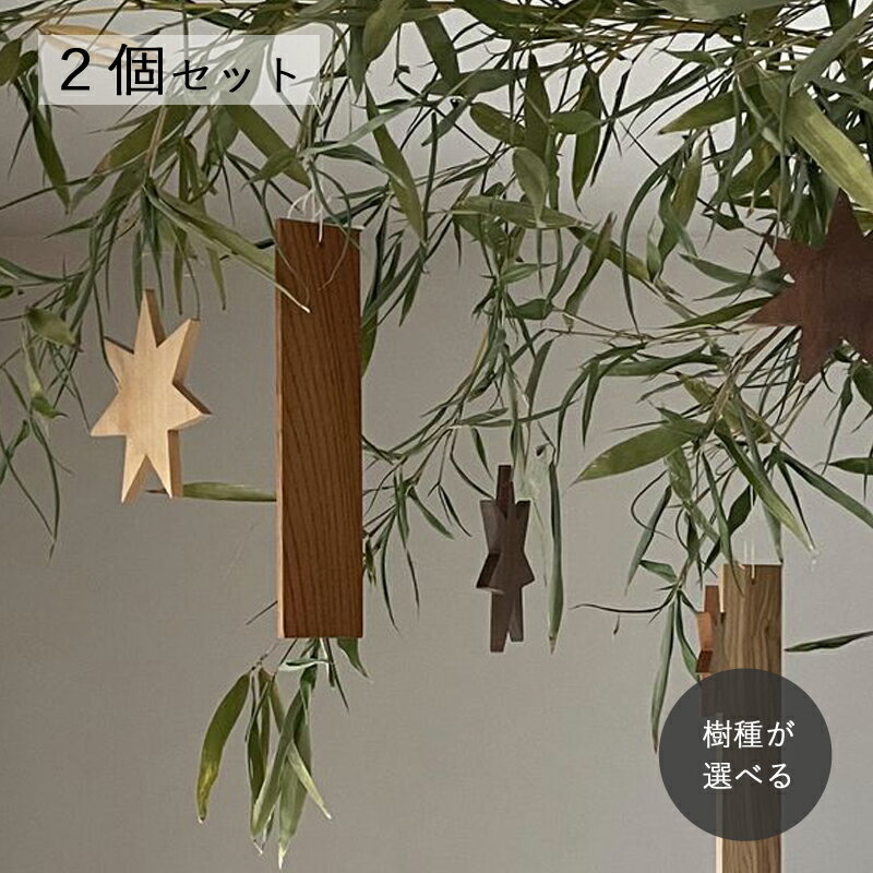 【2024新商品】七夕 短冊 オーナメント 2個セット 全3種類