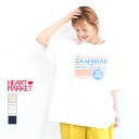 楽天HEART MARKET 楽天市場店CALM RELAX半袖プリントTレディース トップス Tシャツ カットソー プリント 半袖 ホワイト ネイビー オートミール 綿 綿100