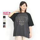 ≪SALE 30%OFF≫カレッジ刺繍BIGチュニックレディース トップス チュニック ラグラン ステッチ カレッジロゴ オートミール チャコール ブラウン 綿 ポリウレタン/st/sn