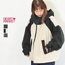 ≪SALE 20%OFF≫ボリュームマンパレディース アウター マウンテンパーカー 中綿 配色 ブラック グレー ナチュラル ナイロン ポリエステル ポリウレタン/so/sw