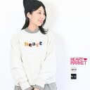 ≪SALE 30%OFF≫heartカラフル相良刺繍プルオーバーレディース トップス プルオーバー 長袖 さがら刺繍 裏毛 オートミール ブラック 綿 ポリエステル ポリウレタン/st(4)
