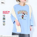 【4/25限定店内全品ポイント5倍】≪SALE 20%OFF≫【Disney】ディズニー/9分袖BIGTシャツレディース トップス プルオーバー Tシャツ 長袖 プリント 刺繍 カットソー ディズニー ホワイト オートミール グリーン サックス ポリエステル 綿 春 秋/ky4/wz