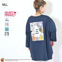 【4/25限定店内全品ポイント5倍】≪SALE 20%OFF≫トムとジェリー9分袖BIGTシャツレディース トップス Tシャツ オーバーサイズ 九分袖 プリント 刺繍 ホワイト ピンク サックス ネイビー ポリエステル 綿/wz