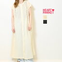 ≪SALE 20%OFF≫【LUPILIEN】クロシェレース 切替ワンピースレディース ワンピース ノースリーブ シャツワンピース クロシェ レース 透かし編み ナチュラル チャコール 綿 ポリエステル/sp