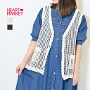\3日間限定!送料無料/≪SALE 20%OFF≫【GENTIL】かぎ針編み風刺繍ベストレディース トップス ベスト 刺繍 かぎ針 ボタン ポケット 前開き ナチュラル チャコール 綿 綿100/st