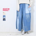 \3日間限定!送料無料/≪SALE 30%OFF≫【CUBE SUGAR】ツイル/6.5ozDenim×Hickoryリメイク風スカートレディース ボトムス スカート Aライン ロングスカート デニムスカート ナチュラル ブリーチ インディゴ 綿 綿100/ptf/hb/bt