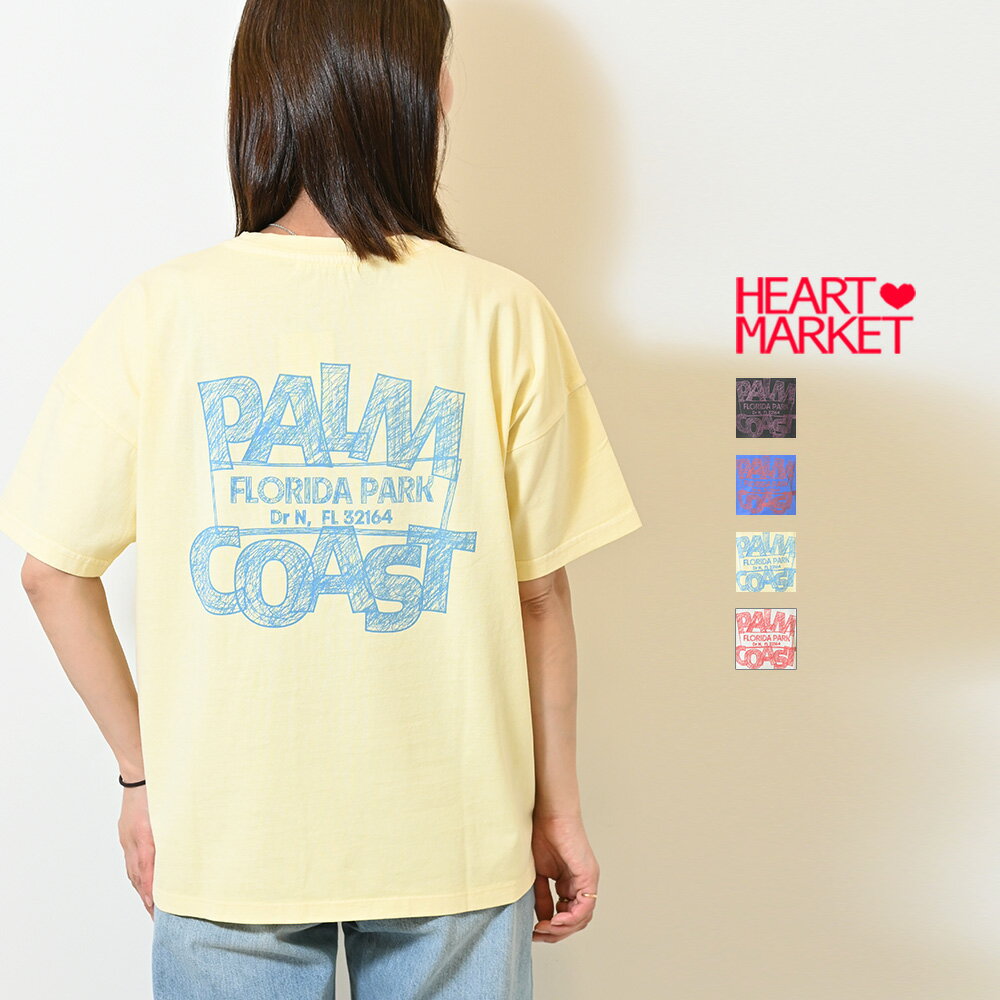 ≪SALE 50%OFF≫ポケ付きピグメントプリントTeeレディース トップス Tシャツ プリント ヴィンテージ ホワ..