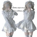 ワンピース ロリータ ゴシック ゴスロリ 衣装 2点セット 地雷系 量産型 森ガール レース 原宿系 JSK レディース ハロウィン コスプレ衣装 ゆめかわいい...
